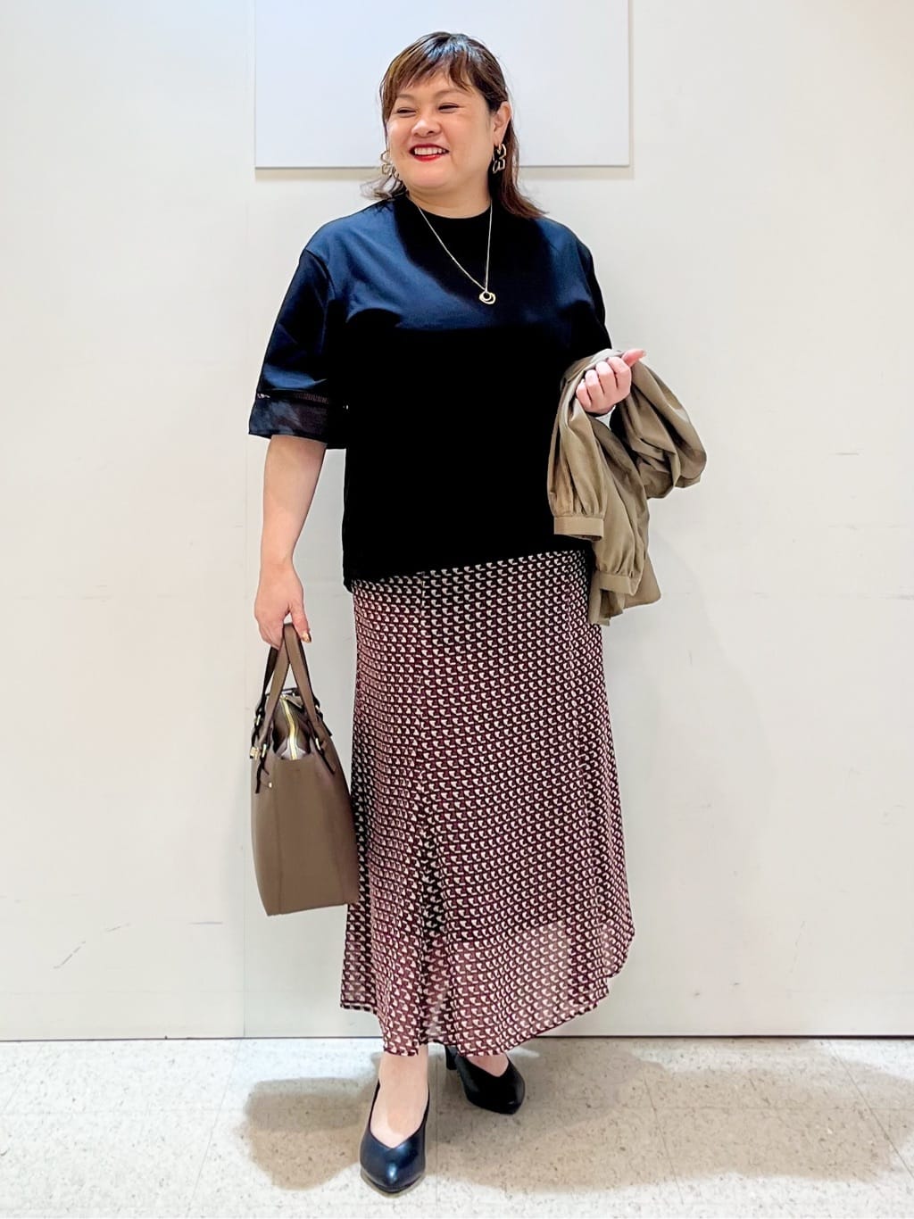 kimmyさんの「Reflect｜【E‐QUALITY／体型カバー】シアー&times;レースデザインプルオーバー」を使ったコーディネート