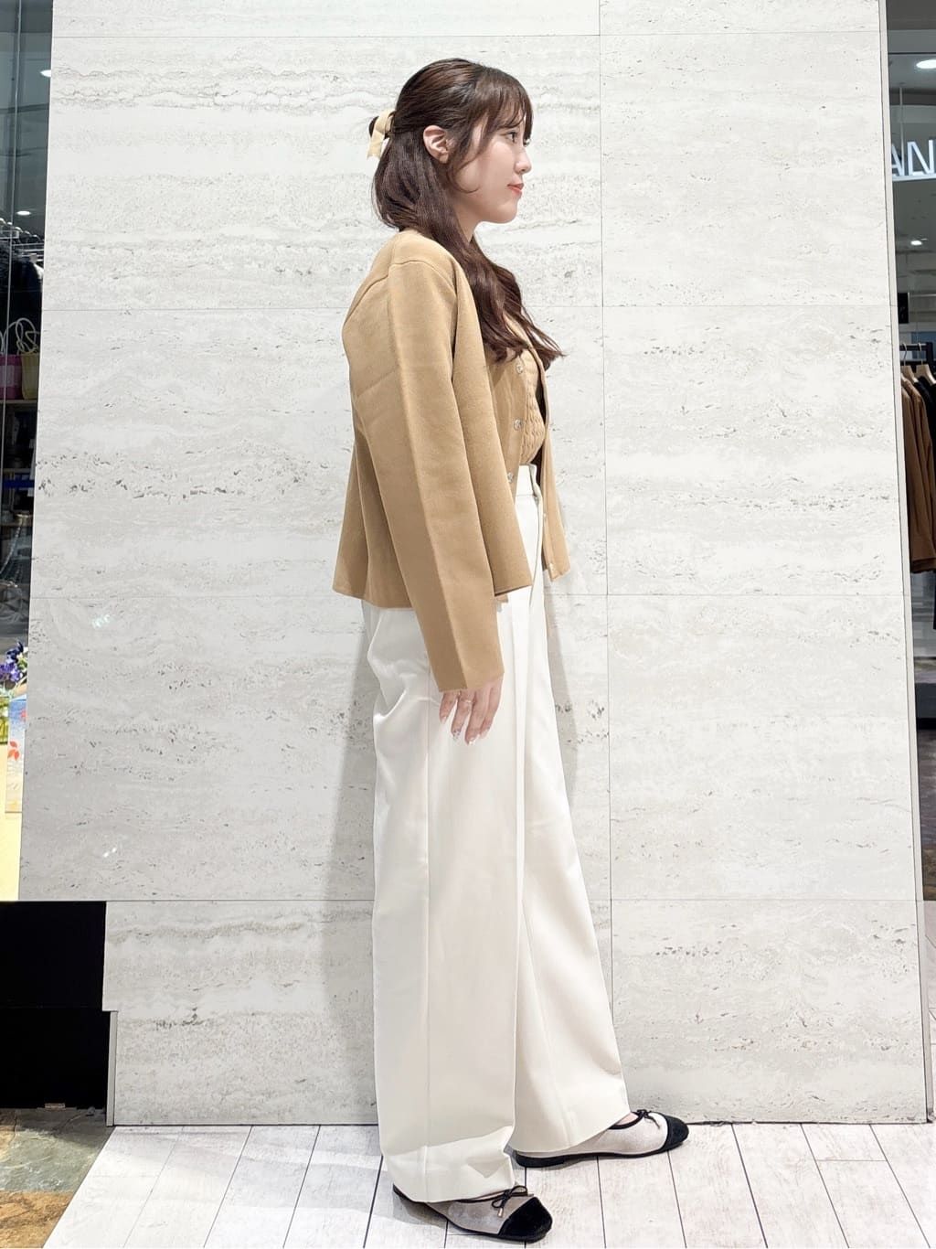 かほさんの「OPAQUE.CLIP｜《美人百花掲載》名品フラットバレエシューズ」を使ったコーディネート