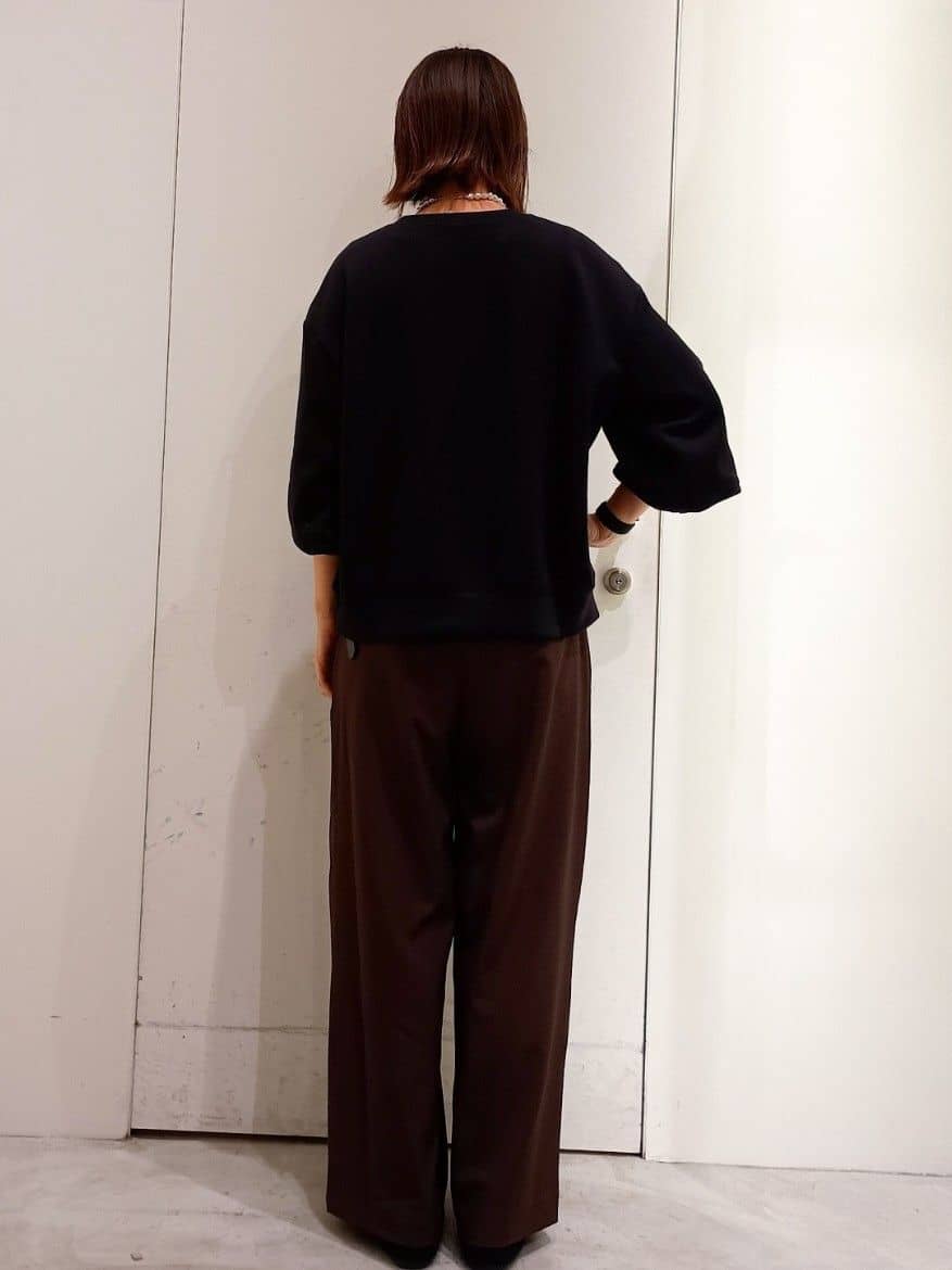 shinkoさんの「OPAQUE.CLIP｜タックデザインワイドパンツ【洗濯機OK】」を使ったコーディネート