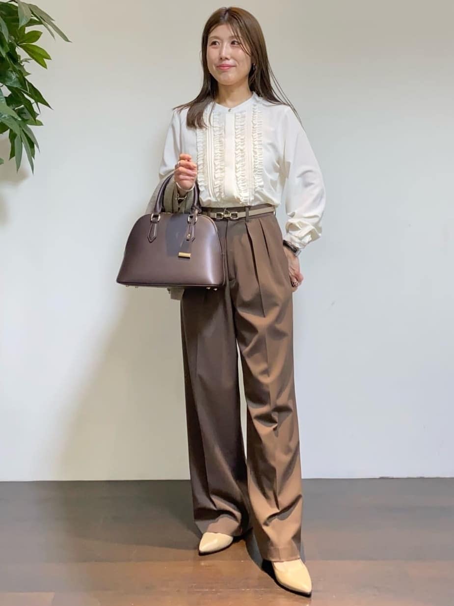 tomoさんの「UNTITLED｜【アンサンブル可/洗える/ボタンなし】シルクウールカシミヤ 着流しカーディガン」を使ったコーディネート