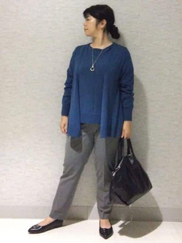 sakoさんの「Reflect｜【ちくちくしない／アンサンブル可／通勤におすすめ◎】オフボディ着流しカーディガン」を使ったコーディネート