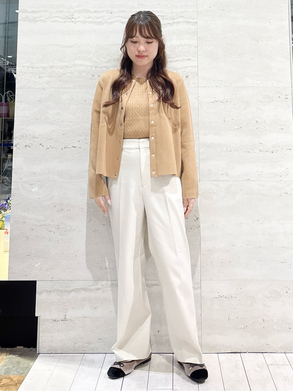 かほさんの「OPAQUE.CLIP｜《美人百花掲載》名品フラットバレエシューズ」を使ったコーディネート
