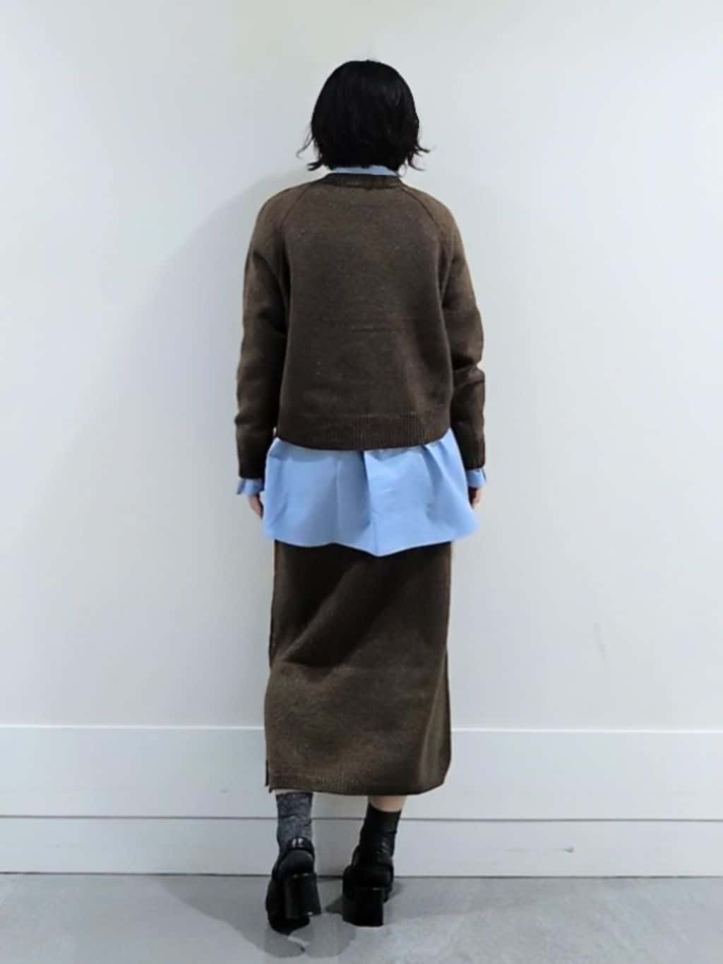 ミズタさんの「UNTITLED｜【セットアップ可/ゆったり】ウール混ラメニット」を使ったコーディネート
