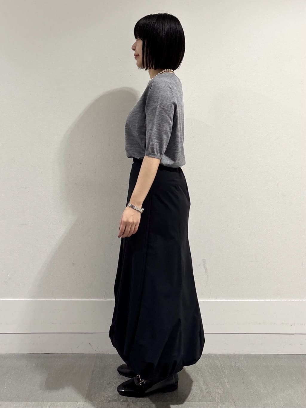 モエカさんの「UNTITLED｜【アンサンブル可/六分袖/洗える】ウールシルクニット」を使ったコーディネート