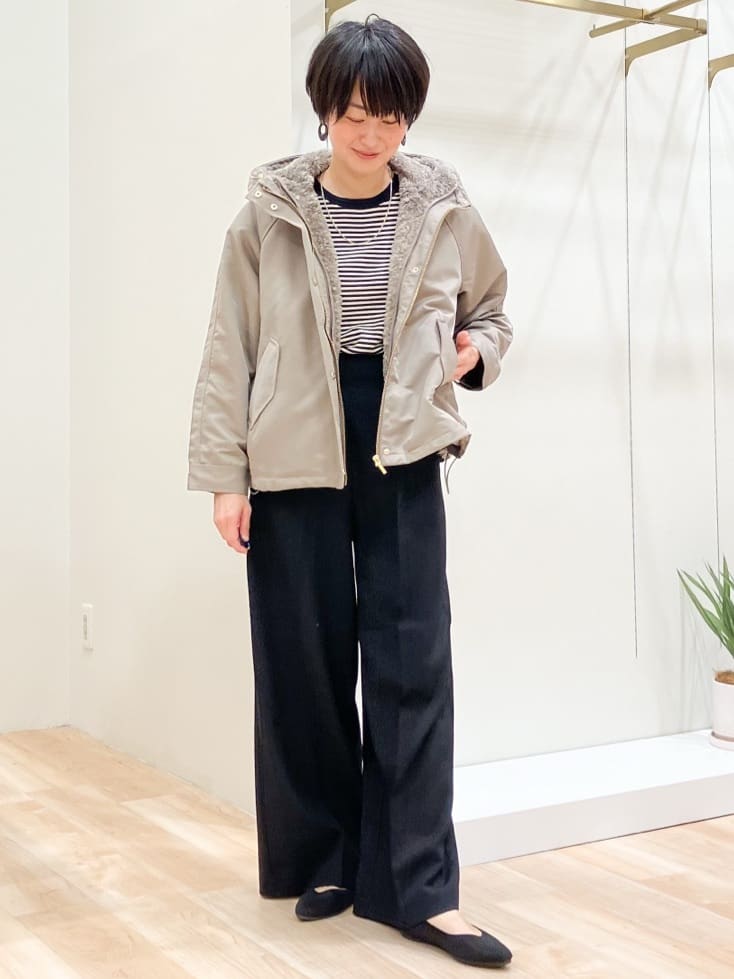 Keiさんの「grove｜ひんやり多機能・やわらかドライタッチ五分袖プルオーバー」を使ったコーディネート
