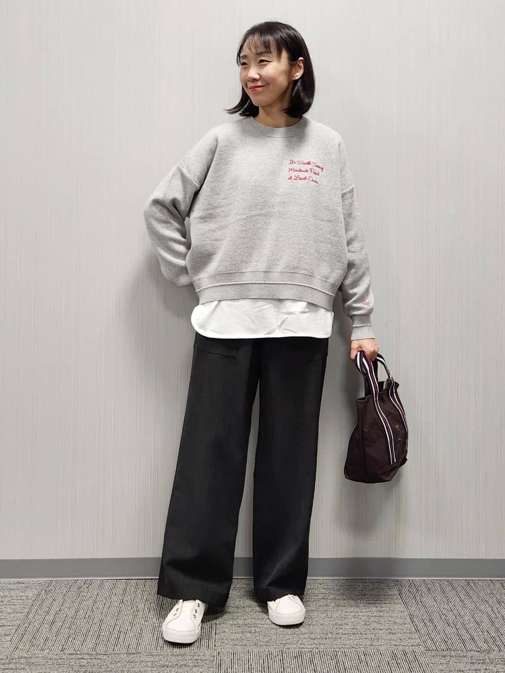 naraさんの「Dessin｜【選べる首元デザイン/洗える】クルーネックロングTシャツ」を使ったコーディネート