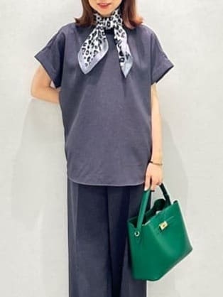 Miwaさんの「UNTITLED｜【セットアップ可/はっ水/通勤】リラククール 半袖ブラウス」を使ったコーディネート