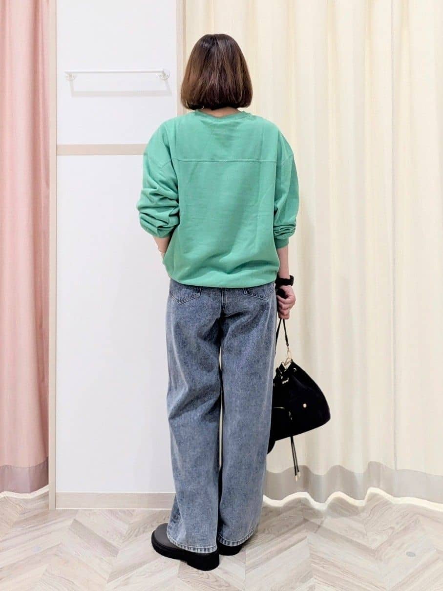 miyuさんの「SHOO･LA･RUE｜【S-LL】こなれ見え リボン付き アソートデニムワイドパンツ」を使ったコーディネート