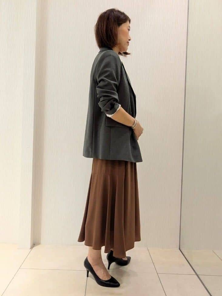u-macoさんの「UNTITLED｜【セットアップ可】ウールライク ダブルブレストジャケット」を使ったコーディネート