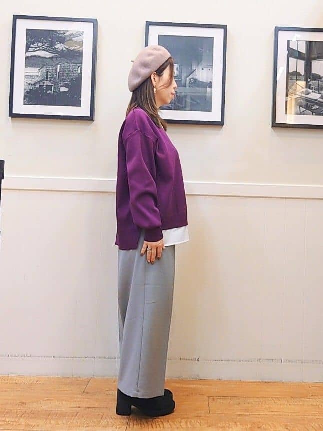 nao.さんの「SHOO･LA･RUE｜【着丈選べる】大人のきれいめスタイルに ウールフィール ワイドパンツ」を使ったコーディネート
