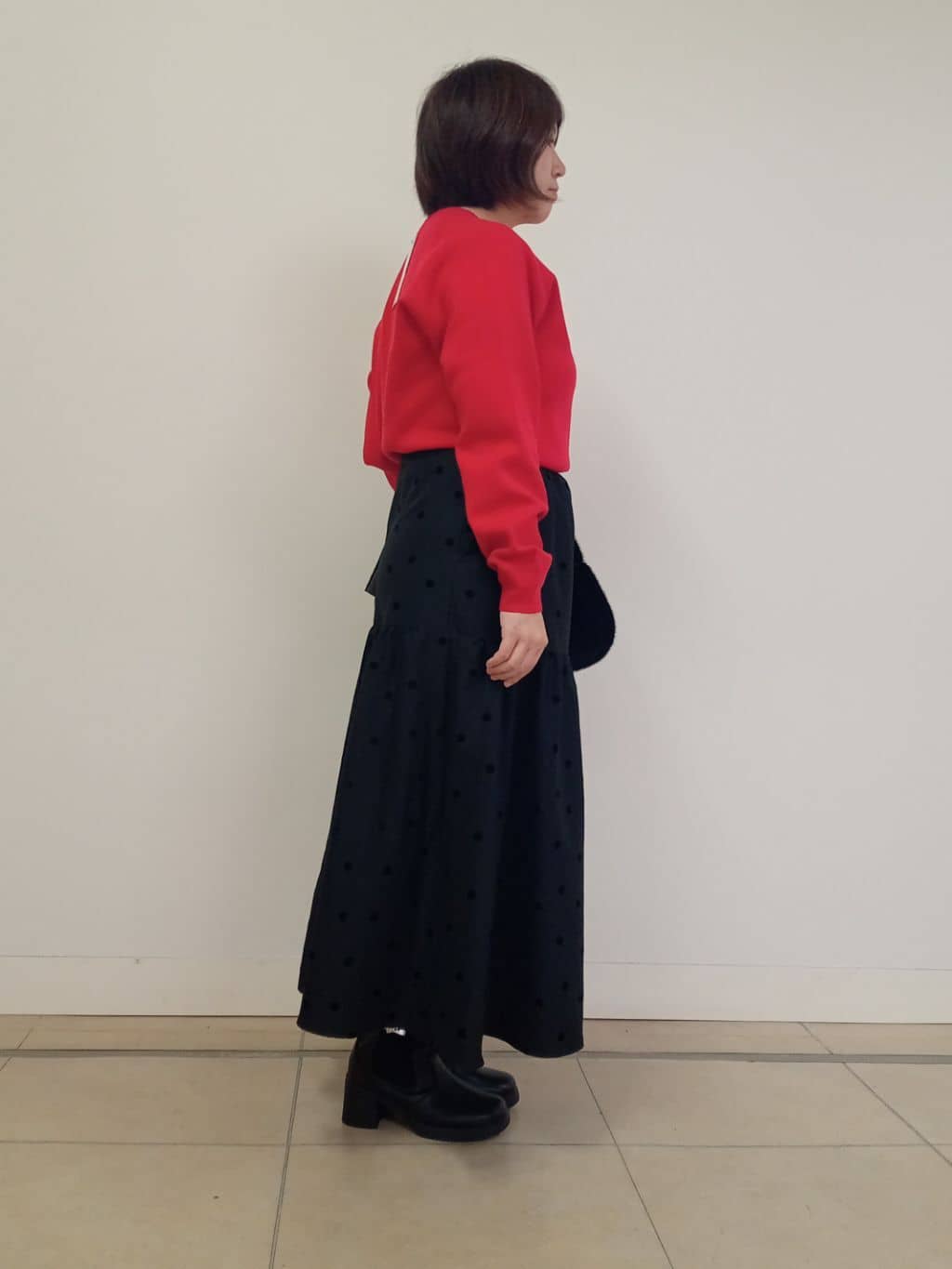 emiさんの「DRESSTERIOR｜【洗える/7色展開】ウォッシャブルコットンカシミヤニット」を使ったコーディネート