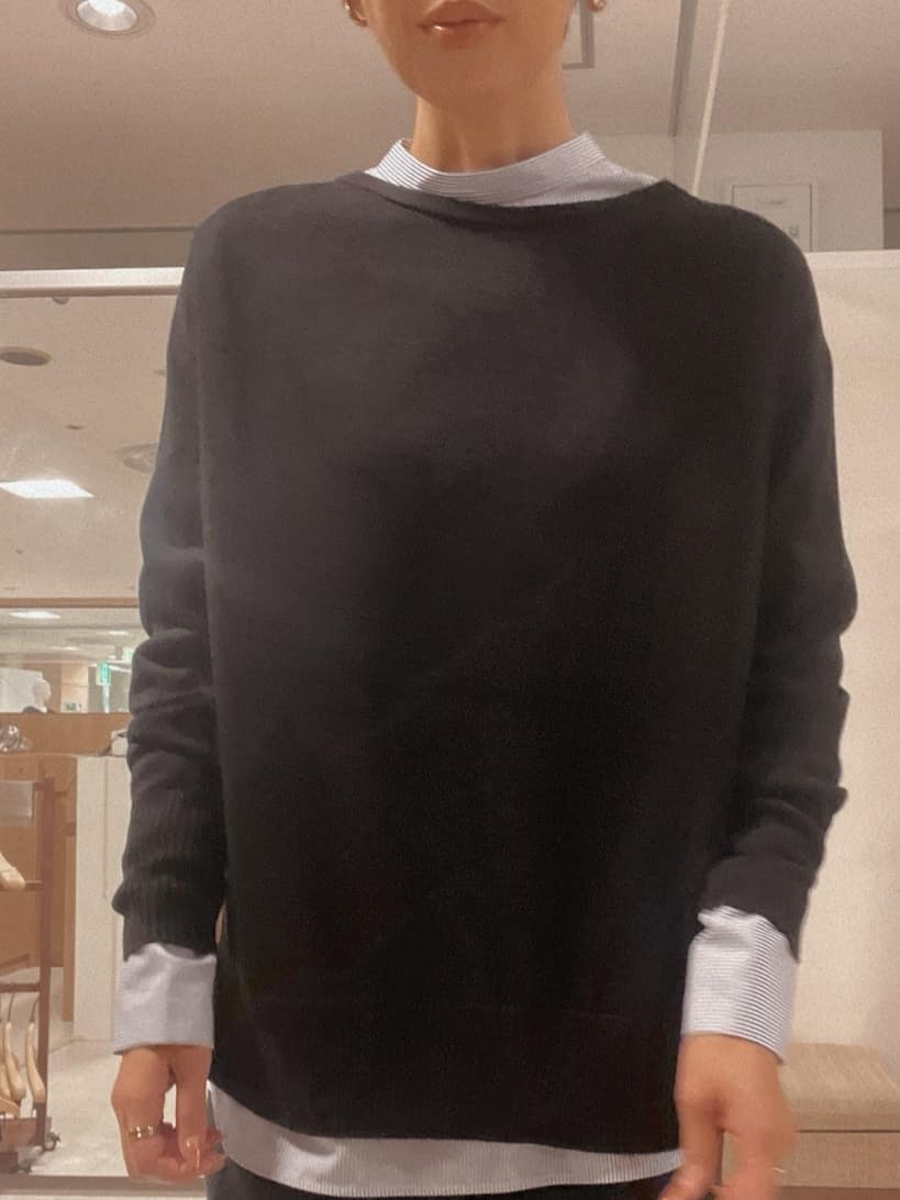 IWAMOさんの「UNTITLED｜【8色展開／コンパクト丈】レーヨン混 コクーンニット」を使ったコーディネート