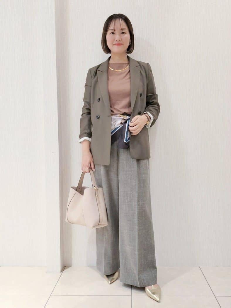 naokoさんの「UNTITLED｜【セットアップ可】ウールライク ダブルブレストジャケット」を使ったコーディネート