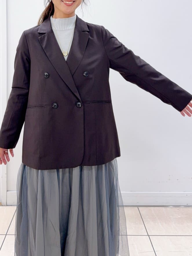 Osawaさんの「Dessin｜【洗える】ニットチュールドッキングワンピース」を使ったコーディネート