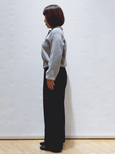 Youさんの「OPAQUE.CLIP｜衿付き変形ボタンニットカーディガン【洗濯機OK／抗ピル】」を使ったコーディネート