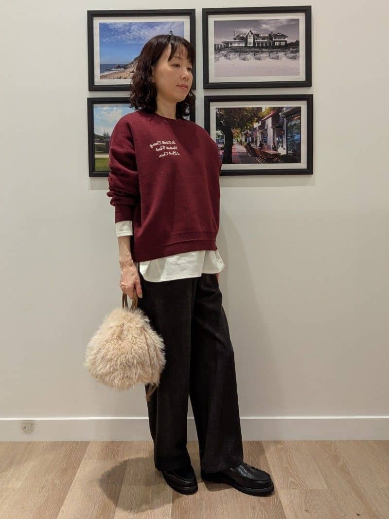 Ao さんの「Dessin｜【美シルエット/洗える】切替カットソー」を使ったコーディネート