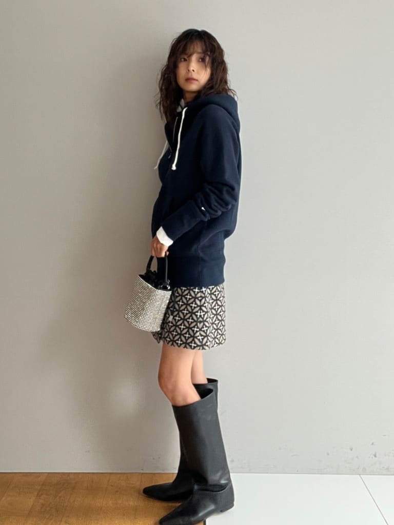 misaさんの「DRESSTERIOR｜デキシー吊裏毛ジップアップパーカ」を使ったコーディネート