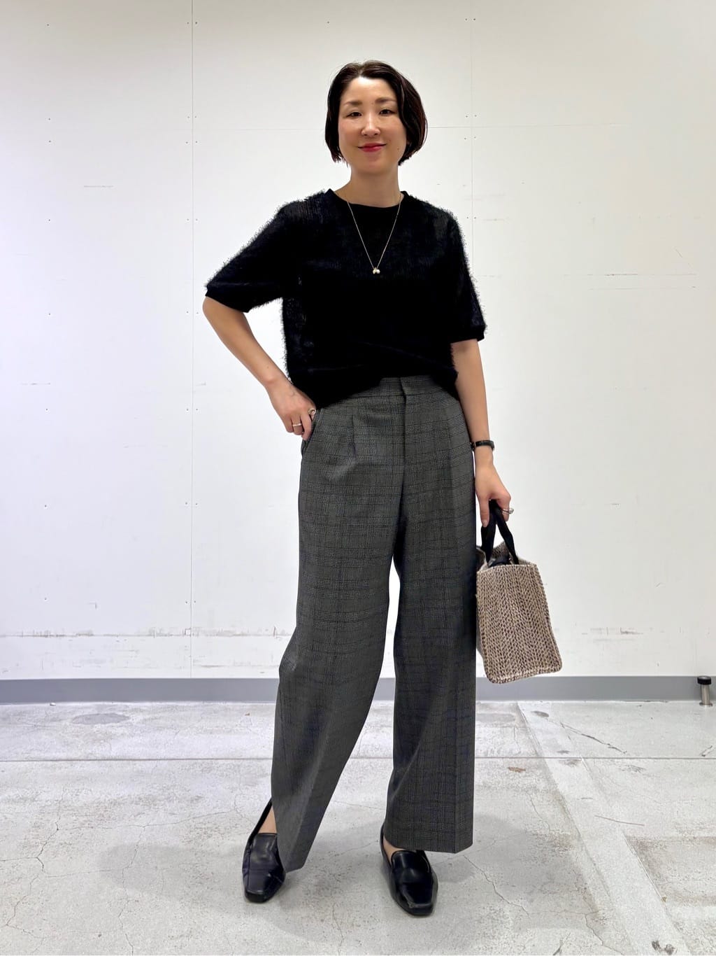 yuriさんの「INDIVI｜ツイードスモールトートバッグ」を使ったコーディネート