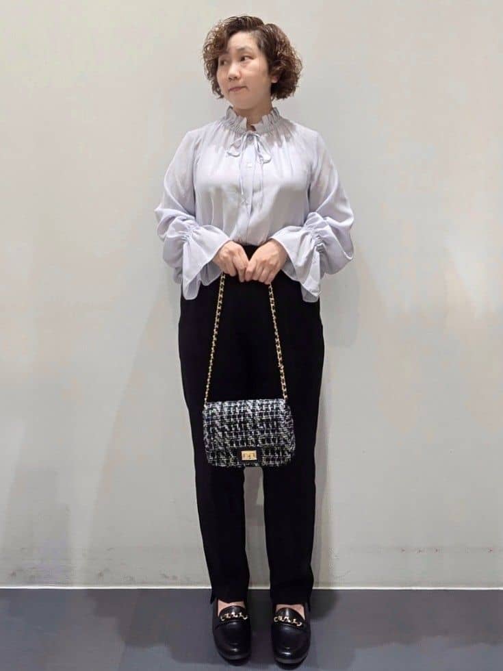 ゆきをさんの「OPAQUE.CLIP｜フリルペプラムジレ／セットアップ対応可【洗濯機洗い可】」を使ったコーディネート