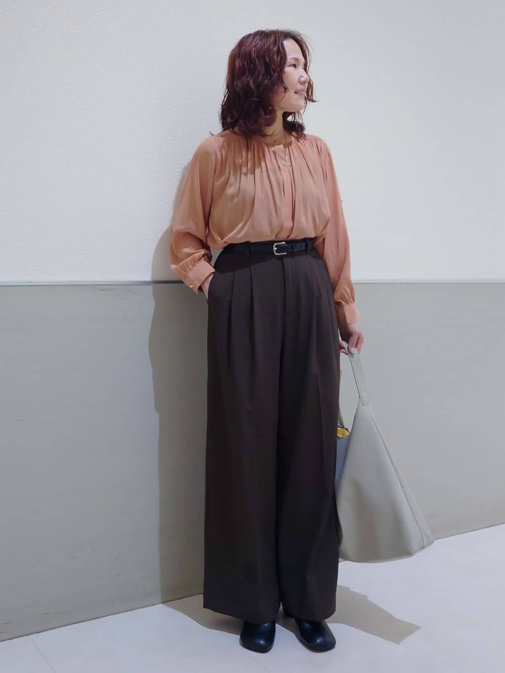maruさんの「THE SHOP TK｜ノーカラージレ【セットアップ可/洗濯機OK】」を使ったコーディネート