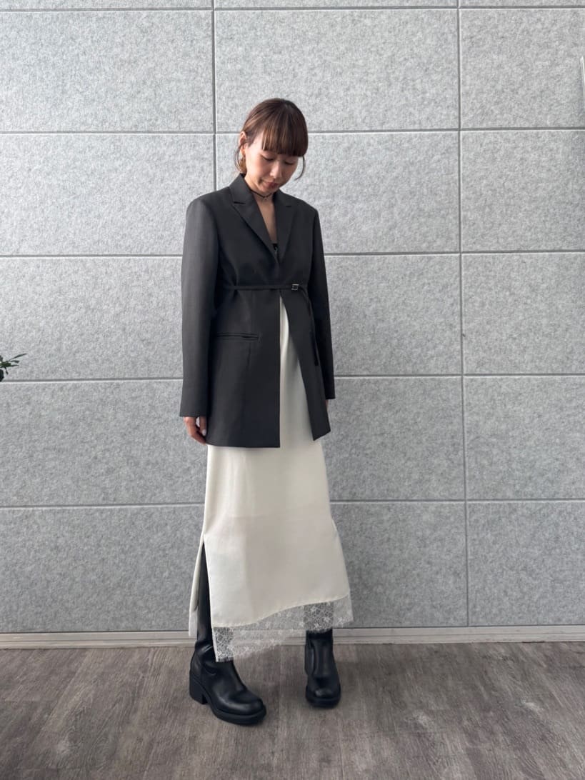 designer yukaさんの「CODE A｜vintage like lace dress」を使ったコーディネート