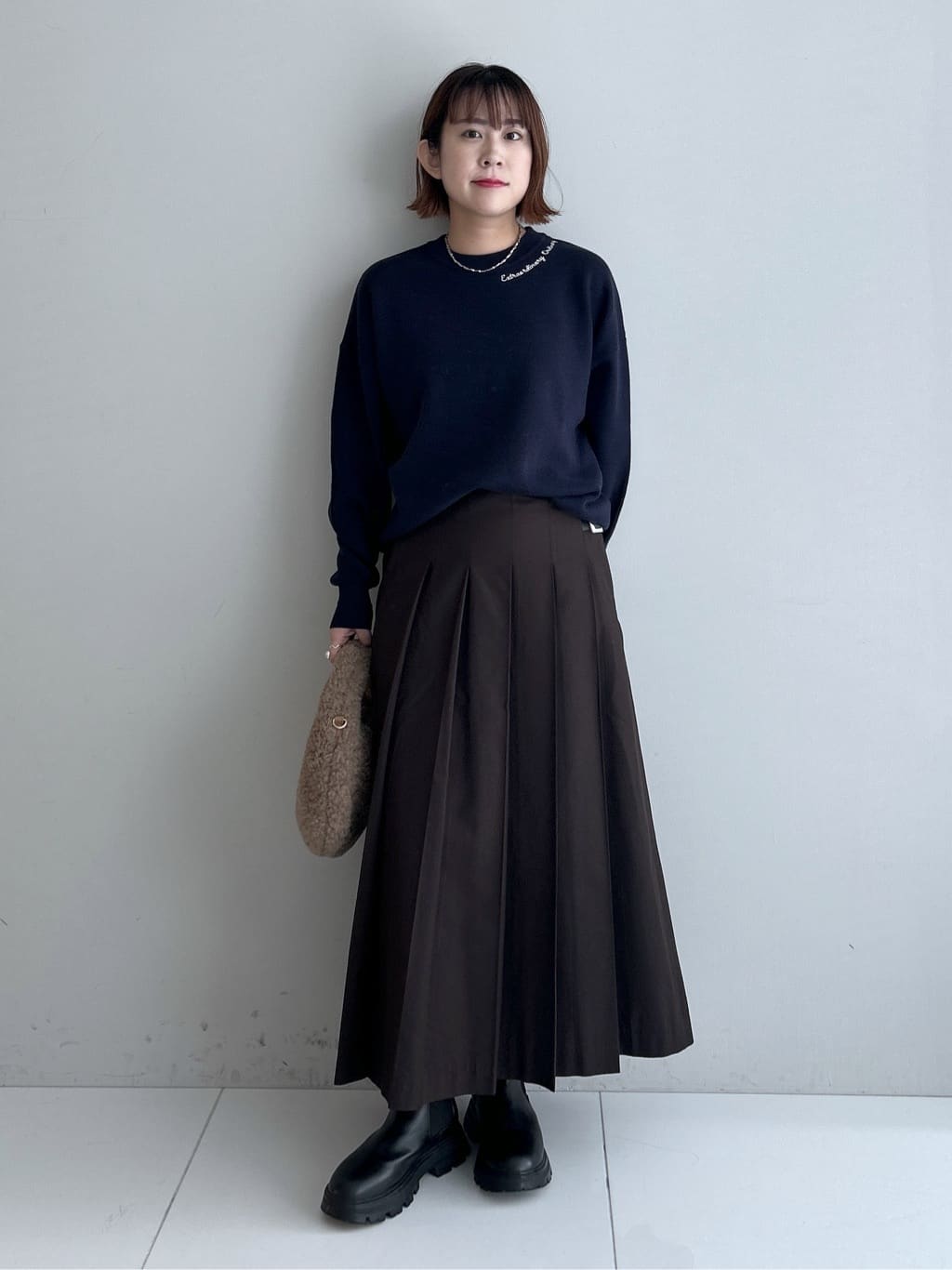 Hirokaさんの「Dessin｜【洗える】ワイドプリーツスカート」を使ったコーディネート