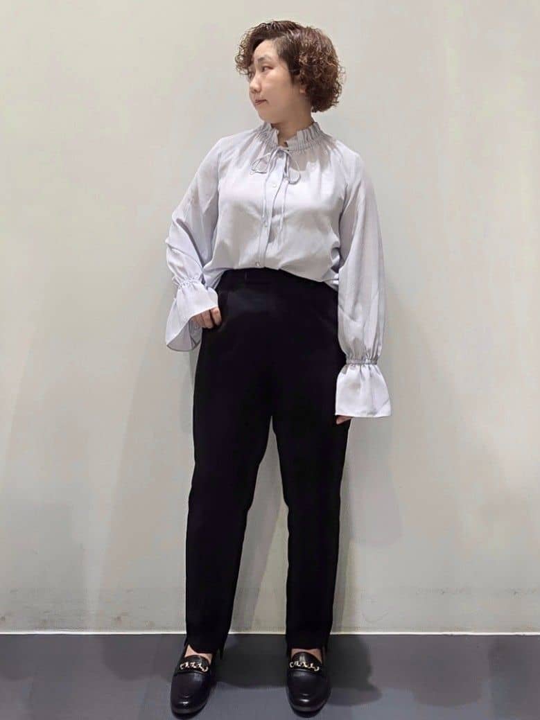 ゆきをさんの「OPAQUE.CLIP｜フリルカラーブラウス【洗濯機OK】」を使ったコーディネート