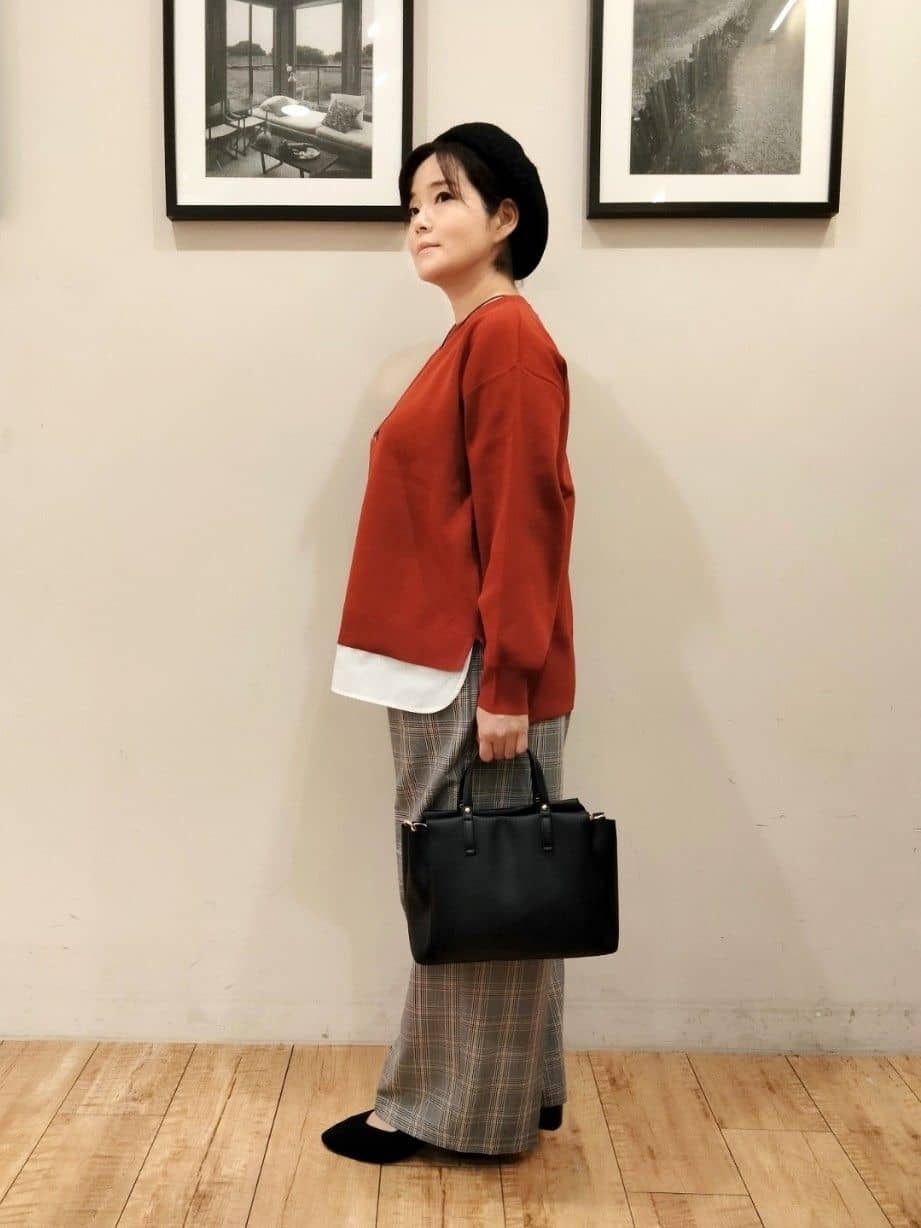 SHOOLARUEさんの「SHOO･LA･RUE｜【S-LL/洗える】一枚で簡単こなれ見え スポンディッシュ 裾レイヤード風ニット【CIRCRIC】」を使ったコーディネート