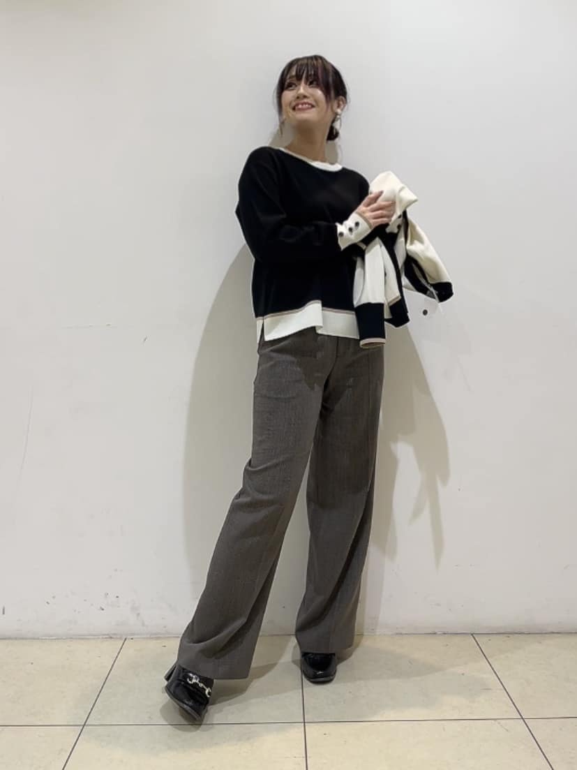 watanabeさんの「UNTITLED｜【アンサンブル可/ジャケット風】ウールミラノリブカーディガン」を使ったコーディネート