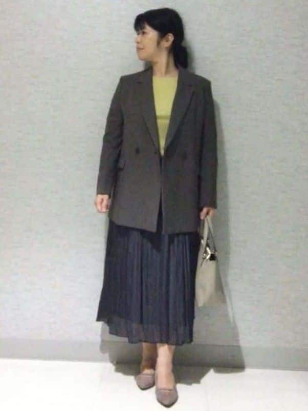 sakoさんの「Reflect｜【選べる6色／長く着られる◎】ボートネックニット」を使ったコーディネート