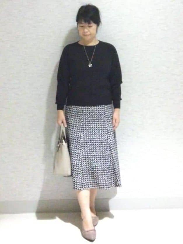 sakoさんの「Reflect｜【選べる6色／長く着られる◎】ボートネックニット」を使ったコーディネート