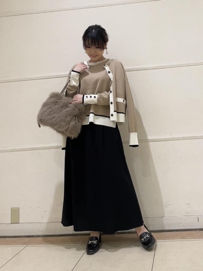 watanabeさんの「UNTITLED｜【アンサンブル可/ジャケット風】ウールミラノリブカーディガン」を使ったコーディネート
