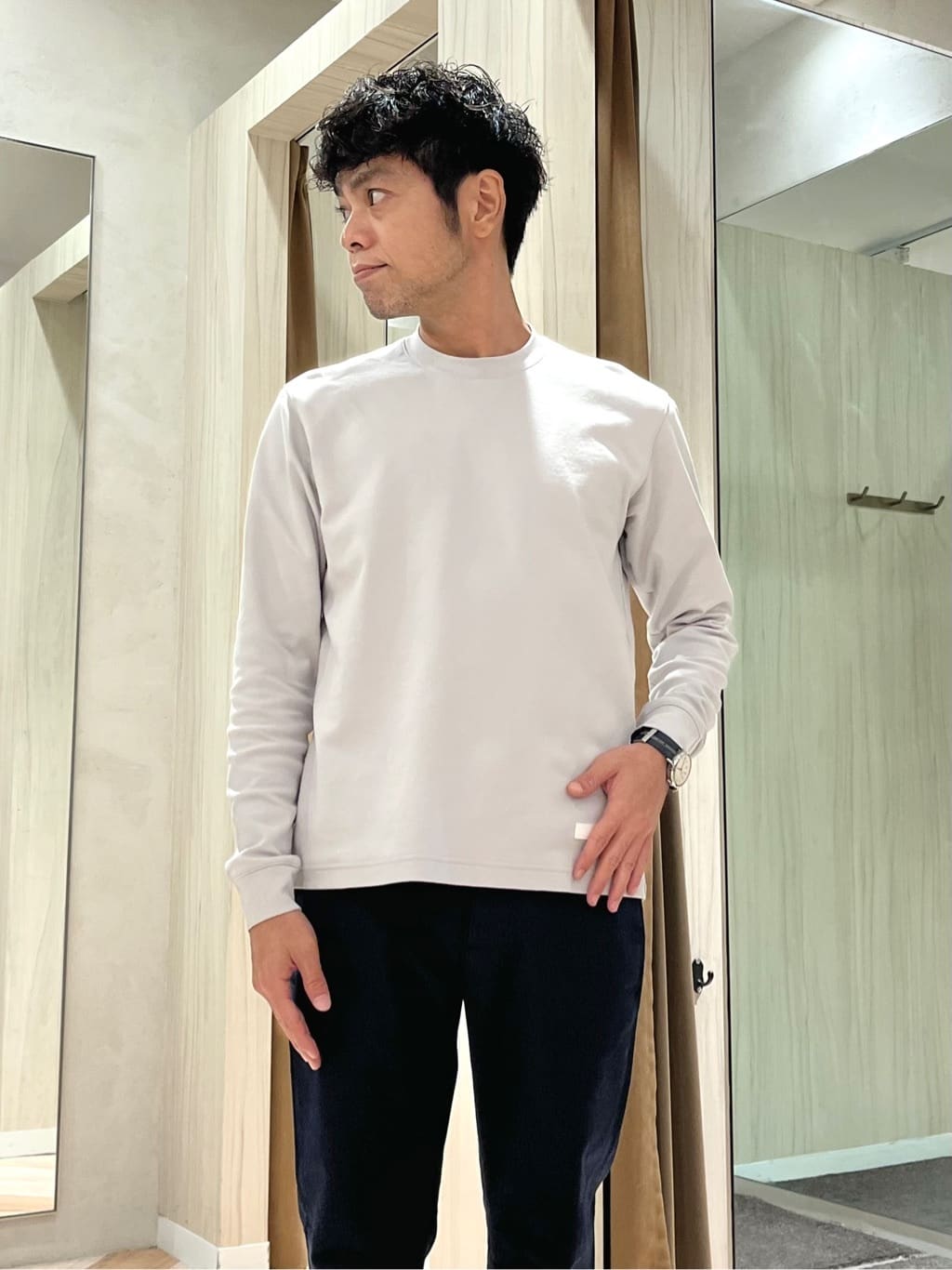 URAさんの「TAKEO KIKUCHI｜ストレッチ テーラードＴシャツ」を使ったコーディネート