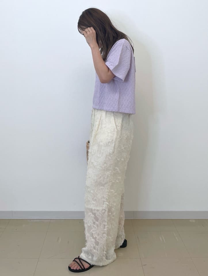 Akiさんの「OPAQUE.CLIP｜ふくれジャカードトップス【洗濯機洗い可】」を使ったコーディネート