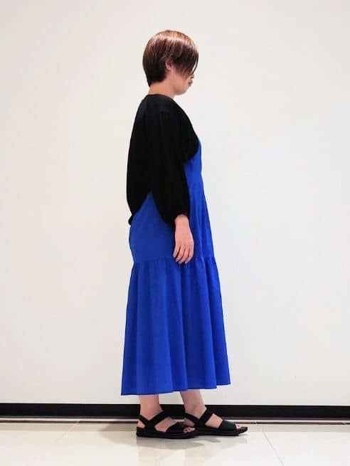 gissyさんの「INDIVI｜【1枚でコーデ完成！】タックワンピース」を使ったコーディネート