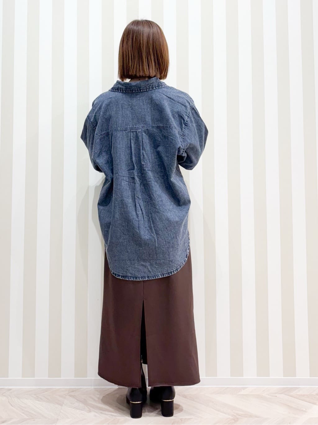 ナギさんの「SHOO･LA･RUE｜【洗濯機可/S-LL】毎日コーデに シアーテレコロンT」を使ったコーディネート
