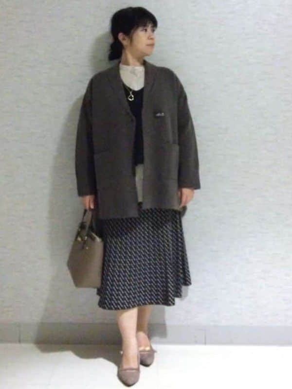 sakoさんの「Reflect｜【ライトアウター／気軽な羽織に◎】オフボディカーディガン」を使ったコーディネート