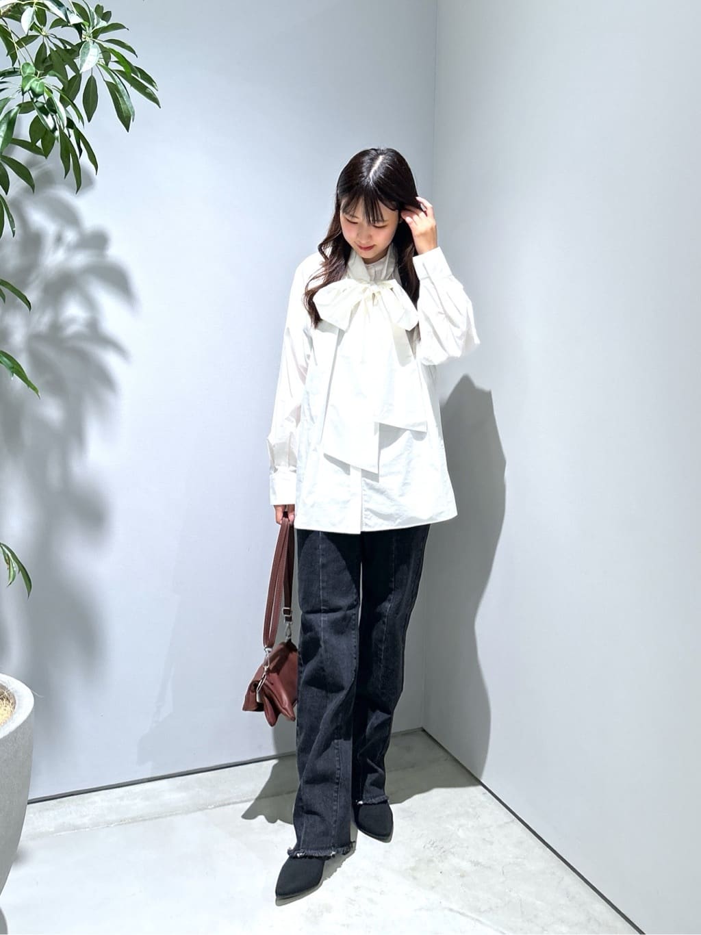 Renoさんの「INDIVI｜【MILLELA FIRENZE】ソフトレザーショルダーバッグ」を使ったコーディネート