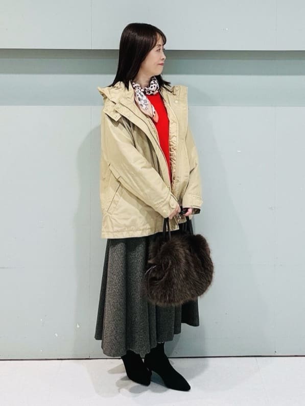 makiさんの「UNTITLED｜【アンサンブル可/洗える】ウールミラノリブニット」を使ったコーディネート