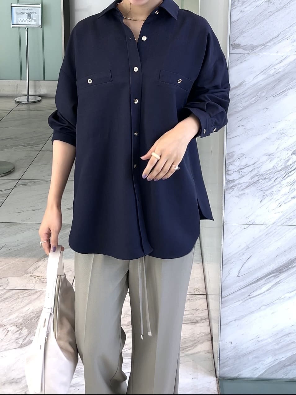 cotaniさんの「grove｜【カセット服/選べる着丈】洗濯機で洗えるオーバーシャツ」を使ったコーディネート