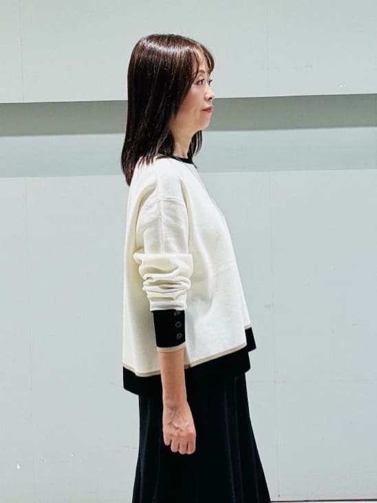 makiさんの「UNTITLED｜【アンサンブル可/洗える】ウールミラノリブニット」を使ったコーディネート