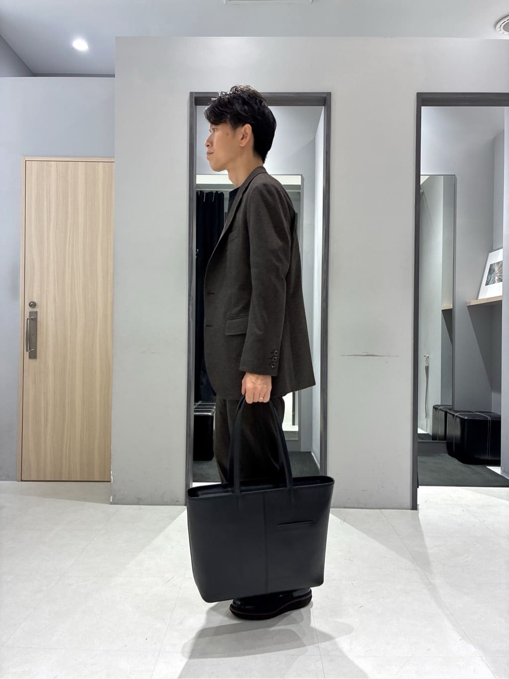 わいずみさんの「TAKEO KIKUCHI｜【None Of Stress】アクティブジャージ 千鳥 ジャケット」を使ったコーディネート