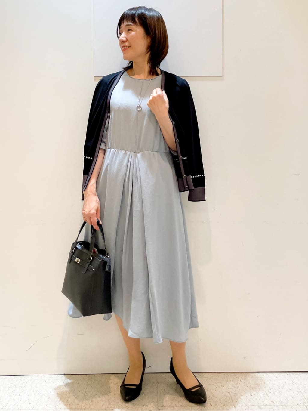 めいさんの「Reflect｜【WEB先行カラーあり／手洗い可／アンサンブル可】バイカラーカーディガン」を使ったコーディネート