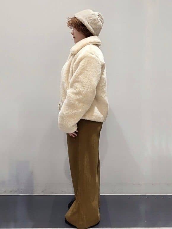 ゆきをさんの「OPAQUE.CLIP｜ステンカラーボアブルゾン【洗える】」を使ったコーディネート
