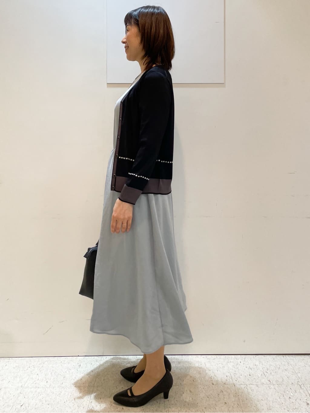 めいさんの「Reflect｜【WEB先行カラーあり／手洗い可／アンサンブル可】バイカラーカーディガン」を使ったコーディネート