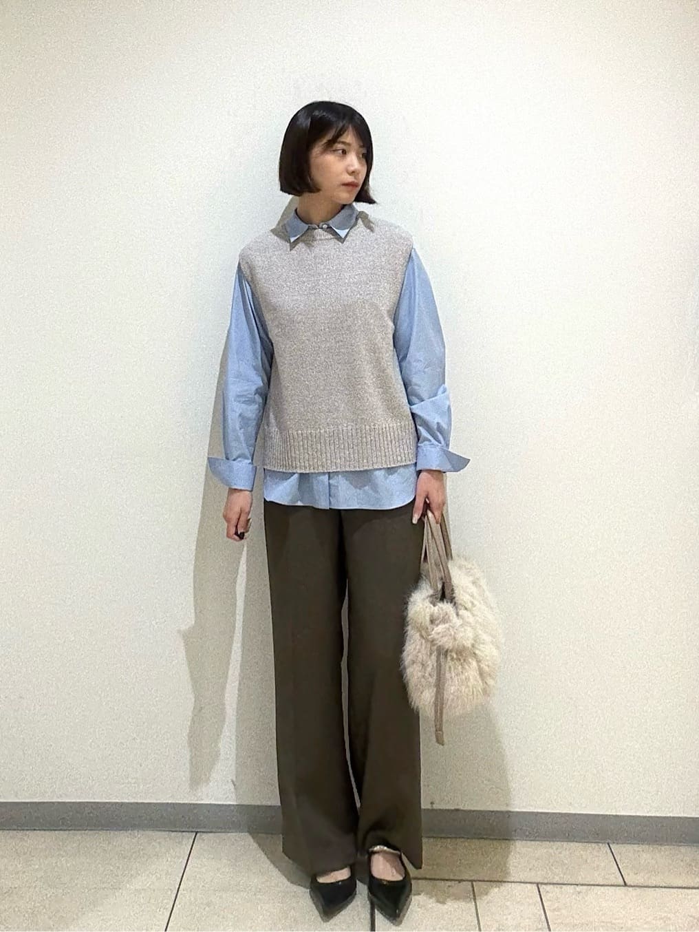 Itoさんの「UNTITLED｜【セットアップ可/洗える】ウールライク ワイドパンツ」を使ったコーディネート