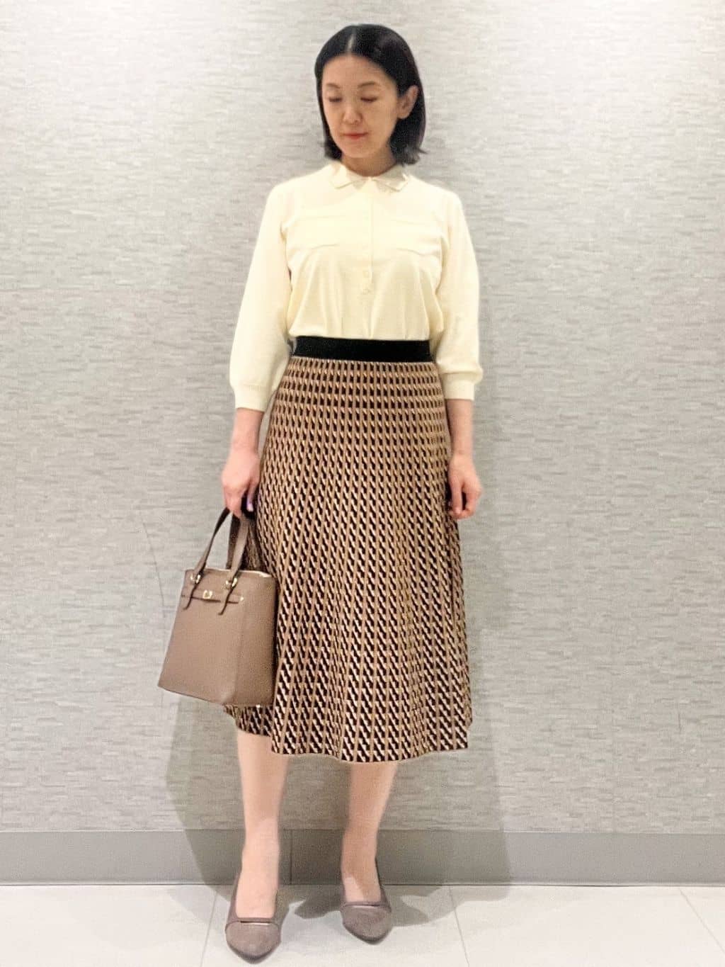 marikoさんの「Reflect｜【透けにくい◎】衿付き七分袖ニット」を使ったコーディネート