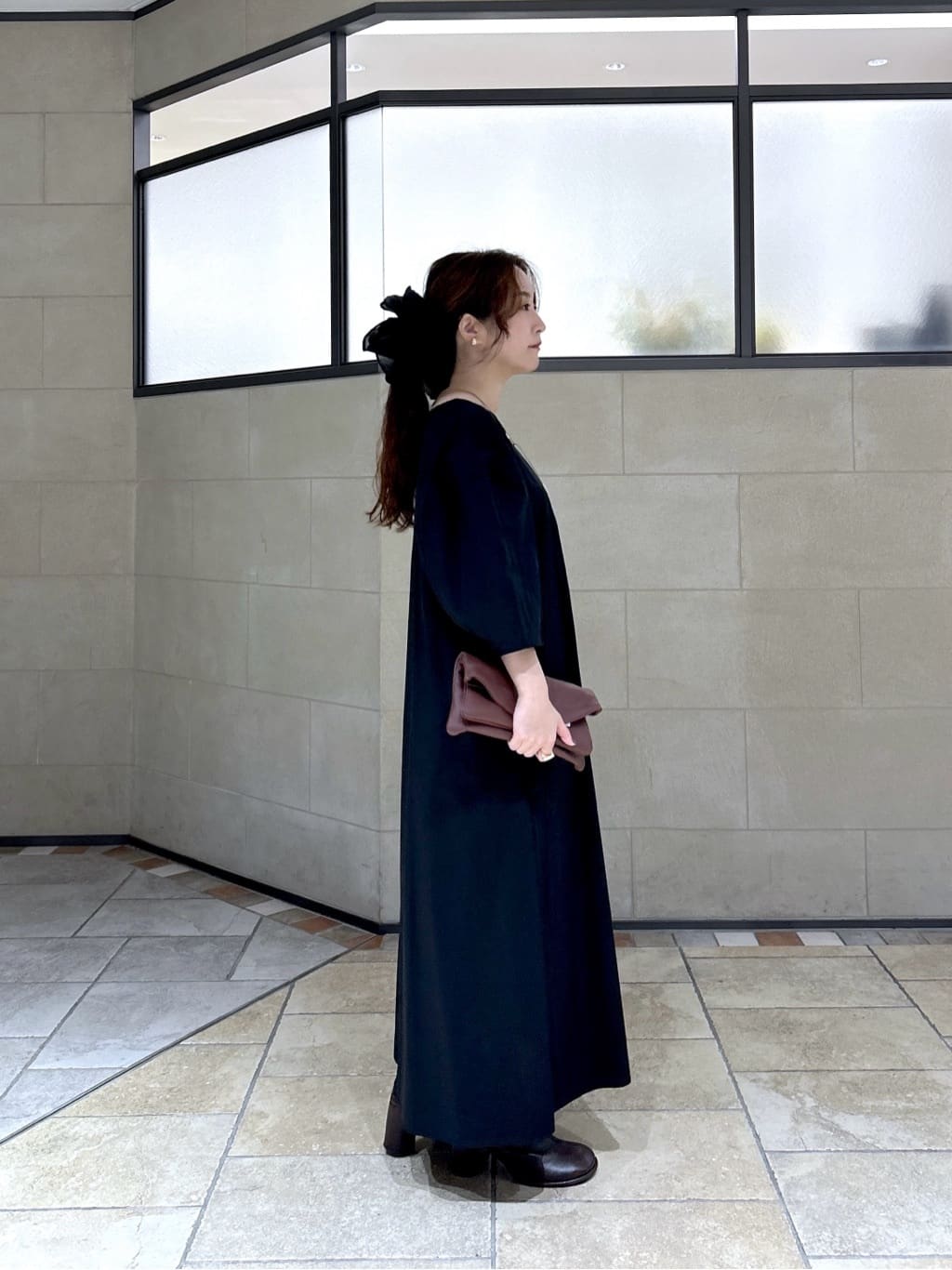 よねさんの「INDIVI｜フォルムスリーブワンピース」を使ったコーディネート