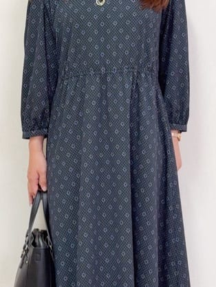 ハルさんの「Reflect｜【きちんと見え／通勤／セレモニーにおすすめ◎】ドット&times;ダイヤ柄ワンピース」を使ったコーディネート