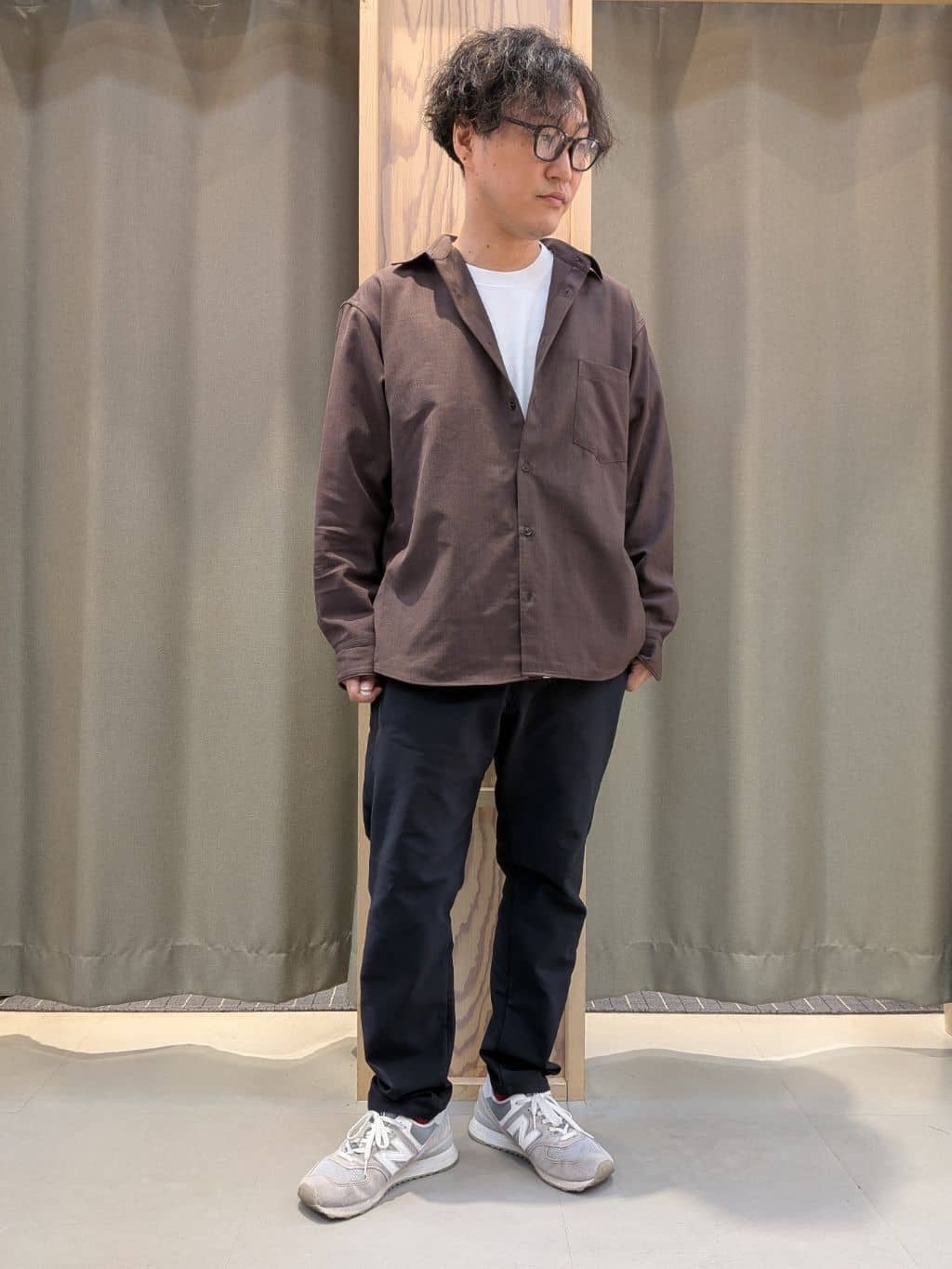okcさんの「THE SHOP TK｜TECLINO／テクリーノ 長袖オックスシャツ【洗濯機OK】」を使ったコーディネート